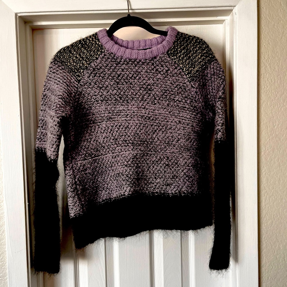 Cynthia Rowley purple and black knit sweater